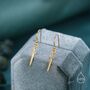 Sterling Silver Little Dagger Sword Drop Hook Earrings, thumbnail 3 of 12