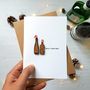 Merry Pissed Mas Funny Christmas Alcohol Card, thumbnail 1 of 2
