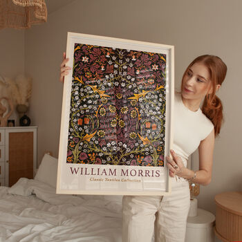 William Morris Burgundy Florals Print, 2 of 4