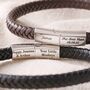 Personalised Men's Woven Vegan Bracelet With Clasp, thumbnail 1 of 6