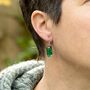 Stunning Emerald Green To Blue Drop Earrings, thumbnail 1 of 11