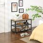 Shoe Bench With Shelves Industrial Style Shoe Organiser, thumbnail 1 of 12