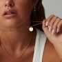 Engraveable Round Necklace Silver Or 18ct Gold Plating, thumbnail 3 of 5