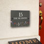 Personalised Wild Flowers Slate House Number Sign, thumbnail 1 of 2