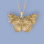 Butterfly Necklace In 18ct Gold Plated Silver, thumbnail 1 of 12