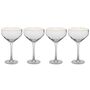 Set Of Four Ribbed Glass Champagne Saucers, thumbnail 2 of 9