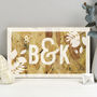 Personalised Couples Initials Wooden Anniversary Print, thumbnail 1 of 3