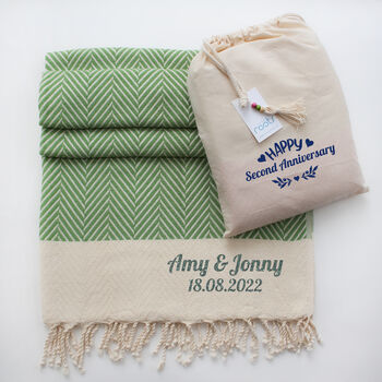 Personalised Pure Cotton Throw, Thank You Gift, 9 of 12