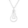 'Shine Bright' Sterling Silver Light Bulb Necklace, thumbnail 9 of 10