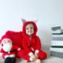 Unisex Christmas Red Fox Super Soft Onesie, thumbnail 1 of 6