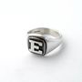 Personalised Initial Silver College Ring, thumbnail 4 of 6