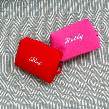 Monogram Quilted Pink And Red Cosmetic Bag, 3 of 7