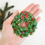 Handmade Glass Wreath Christmas Tree Decoration, thumbnail 6 of 6
