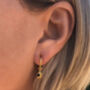 Total Eclipse Gold Huggie Hoop Earrings, thumbnail 1 of 5