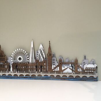 Large London Skyline – 3D Layered Wooden Wall Art With LED Backlighting, 9 of 9