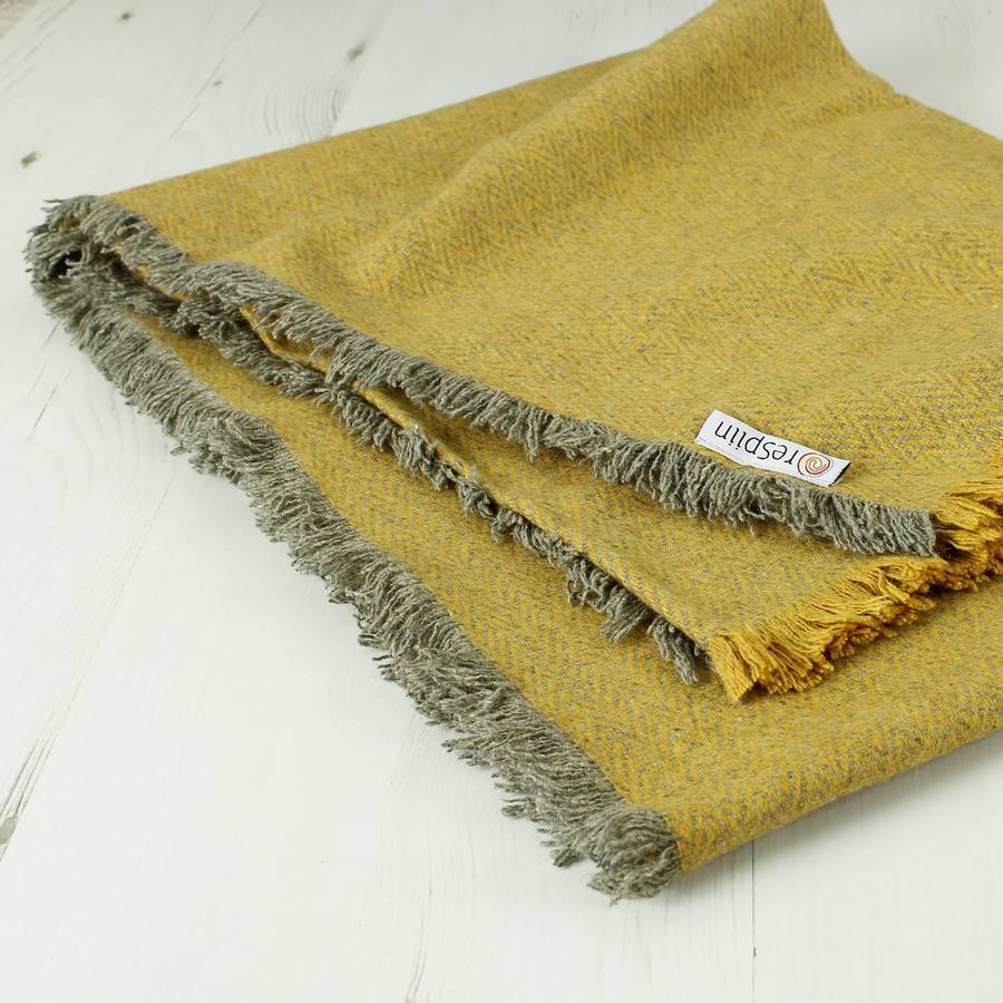 recycled wool throws by green tulip ethical living