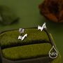 Sterling Silver Tiny Llama Stud Earrings, thumbnail 2 of 12