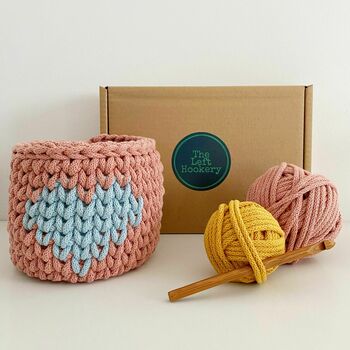 Crochet Heart Basket Kit, 2 of 5