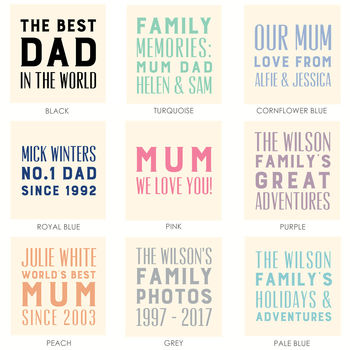 Personalised Family Typography Photo Album, 4 of 12
