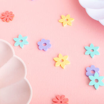 Colourful Reusable Spring Flower Table Confetti, 2 of 2