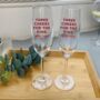 Three Cheers For The King Champagne Flute, thumbnail 1 of 2