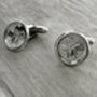 Personalised Silver Or Gold Honey Bee Coin Cufflinks, thumbnail 2 of 6