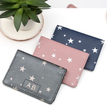 Personalised Patch Leather Travel Card Holder, 3 of 5