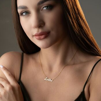 Personalised Birthstone 'Dot' Name Necklace, 4 of 12