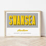 Personalised Swansea Retro Favourite City Travel Print, thumbnail 2 of 7