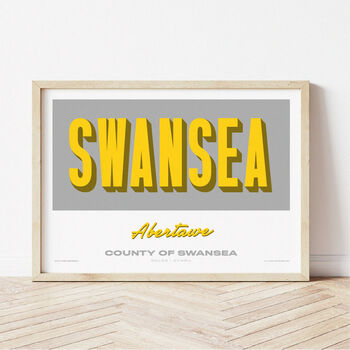 Personalised Swansea Retro Favourite City Travel Print, 2 of 7