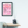 Personalised 'Favourite Things' Framed Print: Reds, thumbnail 5 of 6