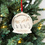 Santa's Sleigh Snow Globe Tree Decoration, thumbnail 1 of 4