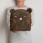Teddy Bear Cushion Easy Crochet Kit, thumbnail 2 of 10