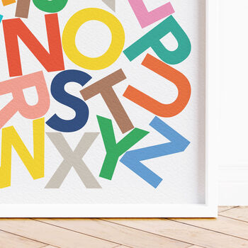 Colourful Alphabet Letters Educational Kids Print, 3 of 10