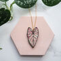 Pink Leaf Pendant Necklace, thumbnail 1 of 4