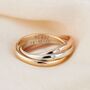 9ct Gold Personalised Diamond Russian Wedding Ring, thumbnail 6 of 8