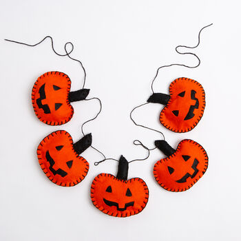 Pumpkin Party Halloween Bunting Felt Craft Kit, 5 of 5