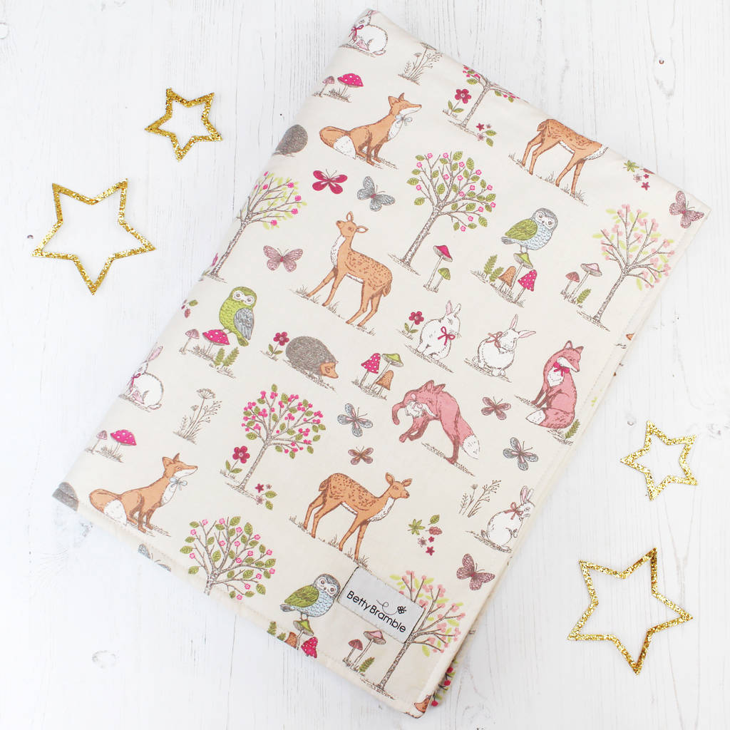 Woodland Baby Blanket By Betty Bramble | notonthehighstreet.com