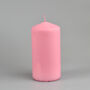 G Decor Henry Velvet Matt Powder Pink Pillar Candles, thumbnail 2 of 4