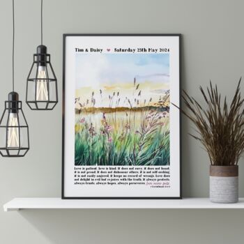 Personalised Wedding Print Love Is Patient One, 4 of 9