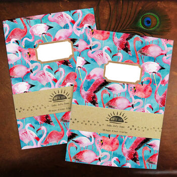 Flamboyance Of Flamingos Print A5 Lined Journal, 6 of 10