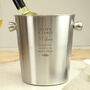 Personalised 50th Annivesary Stainless Steel Ice Bucket, thumbnail 1 of 3