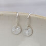 Sterling Silver Mini Circle Textured Earrings, thumbnail 2 of 3