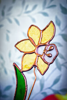 Spring Blooms Daffodil Everlasting Faux Glass Flower, 4 of 7