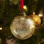 Personalised Vintage Map Christmas Bauble, thumbnail 1 of 4