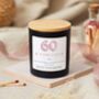 60th Birthday Gifts For Women, Personalised Candle 60 And Fabulous, thumbnail 2 of 9