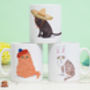 Cat Mug Cats In Wigs Cats In Hats Ceramic Mug, thumbnail 1 of 3