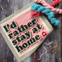 Cross Stitch I'd Rather Stay Home Craft Kit, thumbnail 1 of 3