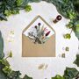 Autumn Dried Flowers Folded Wedding Invitation Suite, thumbnail 5 of 7