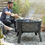 Moroccan Pattern Deep Bowl Firepit With Grill, thumbnail 5 of 8